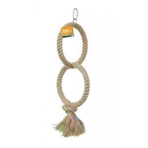 Birdie Jute Parrot Double Ring (16cm each)