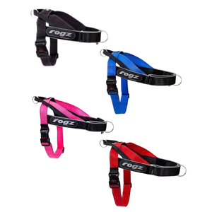 Rogz Utility LetzGo Personalised Harness Rogz LetzGo harness, personalised dog harness, reflective dog harness, front clip dog harness, no-pull harness, Rogz harness Australia, fast fit dog harness, dog harness with name badge, breathable dog harness, adjustable dog harness, training dog harness