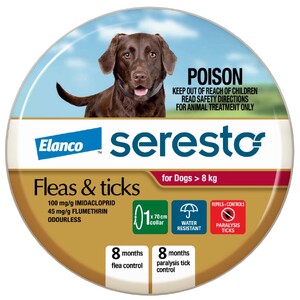 Seresto Collar For Fleas and Ticks for Dogs over 8kg
