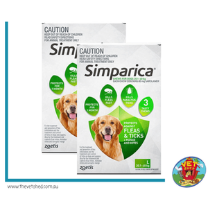 Simparica for Large dogs 20-40kg 12 pack Flea, Tick and Mite treatment