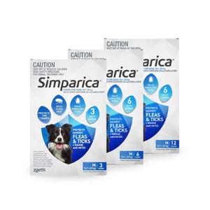 Simparica for Medium Dogs 10.1 - 20kg Blue Simparica for medium dogs, Simparica blue 3 pack, flea and tick treatment for dogs, Simparica 10.1–20kg, monthly dog flea chew, Simparica mites control, sarolaner for dogs, Simparica tick prevention, fast flea treatment dog
