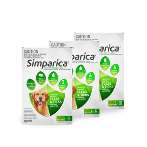 Simparica for Large dogs 20 - 40kg Green Simparica for large dogs, Simparica green 3 pack, flea and tick chew large dog, Simparica 20.1–40kg, dog parasite treatment chew, sarolaner chew for dogs, tick prevention large dogs, monthly flea tablet for dogs