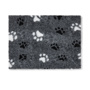 Snooza Stay Dry Mats - Grey Paw Print Design [EXTRA LARGE]