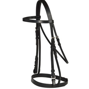 Norfolk Snaffle Bridle - Black/Cob 