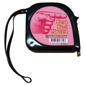 Horse Measuring Tape - Retractable tape in black case
