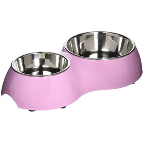 Catit 2-in-1 Style Durable Double Cat Diner – Pink (160mL / 350mL)