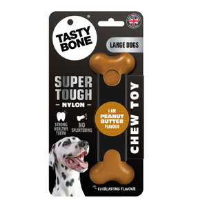 Tasty Bone Super Tough Peanut Butter Bone Dog Toy