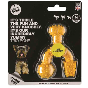 Tasty Bone Super Tough Trio Bone Chicken - Toy Dogs