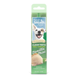 *CLEARANCE* Tropiclean Fresh Breath Gel Vanilla Mint 59ml tropiclean, gel, dog teeth, brush, no brushing, oral care, hygiene, smelly breath