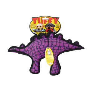 Tuffy Dinosaurs - Stegosaurus Dog Toy (Junior) - 23x35.5x10cm - Tuff Scale 8 (1 Squeaker)