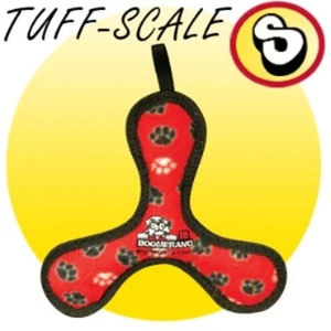 Tuffy Jr'S Bowmerang Red Paw Print 20X2.5Cm