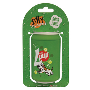 Tuffy Silly Squeakers Lucky Pup Soda Can Toy