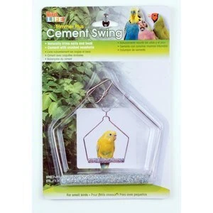 Penn Plax Cement Bird Swing with Wire Frame 4inch