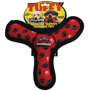 Tuffy Ultimates Boomerang - Red Paw Print