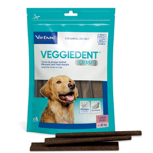 Veggiedent Fr3sh Large (>30kg) 15pk Dental Treats For Dogs