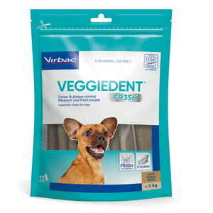 Veggiedent Fr3sh XSmall (<5kg) 15pk Dental Treats For Dogs