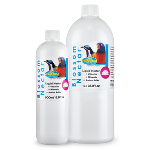 Vetafarm Blossom Nectar nectar for lorikeets, nectar for honeyeaters, nectivorous bird food, balanced nectar formula, bird nectar with vitamins, lorikeet nutrition, sugar glider nectar, bird feeding nectar, amino acid nectar for birds, natural bird nectar supplement