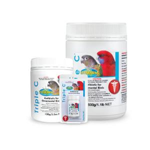 Vetafarm Triple C Antibiotic Powder triple c antibiotic powder, bird antibiotics, bacterial infection in birds, vetafarm triple c, avian respiratory infection treatment, bird antibiotics water soluble, aviary bird medicine, chlortetracycline for birds