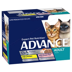 Advance Cat wet food pouches Multi Pack in jelly 12 x 85gm