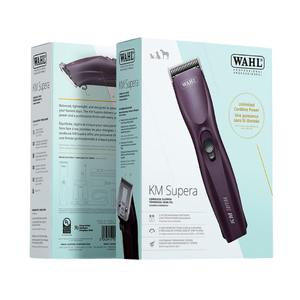 Wahl KM Supera Cordless Clipper with 2 Batteries wahl km supera cordless australia, professional groomer clipper wahl, 2 speed cordless clipper dogs horses, wahl lockguard clipper, centre balanced grooming clipper, low vibration pet clipper, german made wahl clipper, full body clipping cordless clipper,