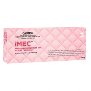 iMEC™ Broad Spectrum Wormer and Boticide for Horses imec wormer, horse worming paste, ivermectin horse wormer, broad spectrum equine wormer, boticide for horses, low volume wormer, summer sores treatment horses, strongyle control, ivermection paste horse, imec broad spectrum wormer