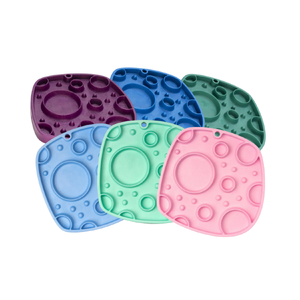 West Paw Bubbles Feast Mat – Dual-Sided Slow Feeder & Lick Mat dog slow feeder mat, lick mat for dogs, enrichment dog mat, eco-friendly dog bowl, West Paw Feast Mat, slow feeding dog dish, anti-anxiety dog feeding mat, non-slip lick mat, dishwasher safe dog mat, recycled dog feeder