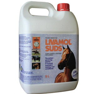 IAH Livamol Suds 5L horse, showing, horse showing, horse show, hood, lyrca hood, show hood, lycra show hood, plait, plaits, show ready, competition hood, showing, dressage, competition, hood, zip hood, lycra zip hood
