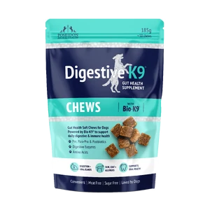 Poseidon DigestiveK9 – New Soft Chews digestivek9, poseidon dog chews, dog gut health supplement, probiotic dog chews, prebiotic chews dogs, postbiotic dogs, gut support dogs, dog digestion aid, australian dog supplements