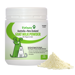 Vetnex Goat Milk Powder For Dogs & Cats 250g goat milk for dogs, goat milk for cats, vetnex goat milk, pet goat milk powder, goats milk pet supplement, puppy milk powder, kitten milk powder, lactose free milk pets, sensitive tummy milk, pet milk replacer, natural pet milk, dog goat milk powder, cat 
