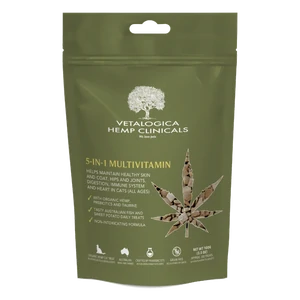 Vetalogica Hemp Clinicals 5-IN-1 Multivitamin Treats for Cats 