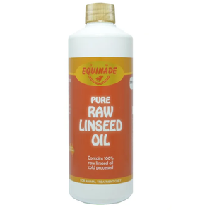 Equinade Pure Raw Linseed Oil 500mL linseed oil for horses, equinade linseed oil, omega 3 horse supplement, natural horse supplement, cold pressed linseed oil, dog skin and coat supplement, linseed oil for pets, horse digestive supplement, shiny coat supplement for horses, equine omega 3 oi
