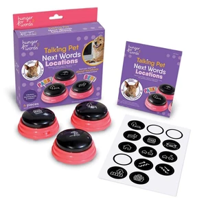 Hunger For Words Talking Pet Next Words - Locations hunger for words, dog talking buttons, talking pet buttons, christina hunger, location words dog, recordable dog buttons, pet location buttons, teach dog outside, dog go outside button, dog car ride button, talking buttons for dogs, pet communication tool