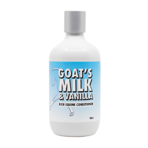 NRG Goats Milk & Vanilla Conditioner 500mL nrg goats milk conditioner, sensitive skin horse conditioner, goats milk equine conditioner, gentle horse conditioner, dry skin horse conditioner, mane and tail conditioner horses, vanilla horse conditioner, australian made horse conditioner