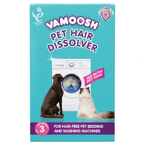 Vamoosh Pet Hair Dissolver - 3 Pack vamoosh, vamoosh pet hair dissolver, vamoosh washing machine, pet hair remover, pet hair remover laundry, dog bed hair remover, cat hair remover, dissolves pet hair, washing machine hair remover, pet bedding cleaner, remove pet hair laundry, hair dissolve